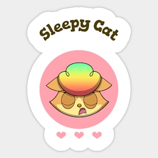 kittyswat Simone Sleepy Cat Sticker